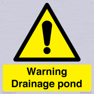 Warning Drainage pond